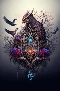 Spellwrought tattoo Stock Illustration