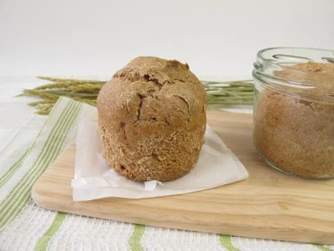 Spelt bread baked in jar Stock Photos