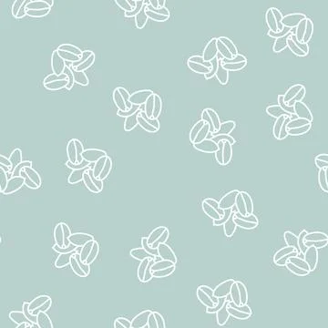 Spelt seed line seamless pattern Stock Illustration