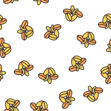 Spelt seed vector seamless pattern Stock Illustration