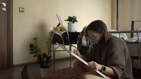 Spend creatively at home Stock Footage 153950479