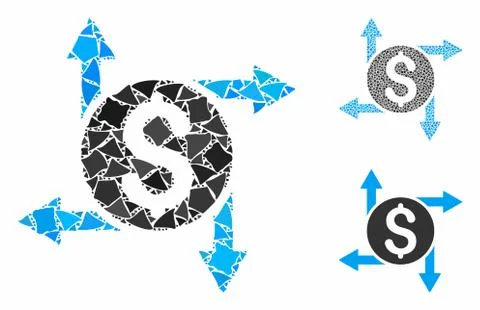 Spend money Composition Icon of Bumpy Pieces Stock Illustration