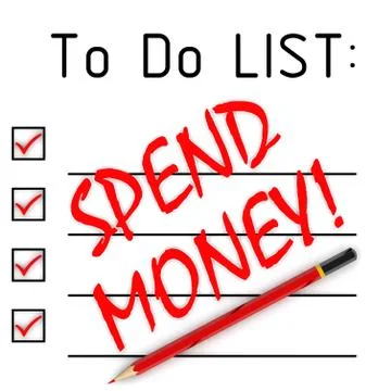 SPEND MONEY! To do list 스톡 일러스트