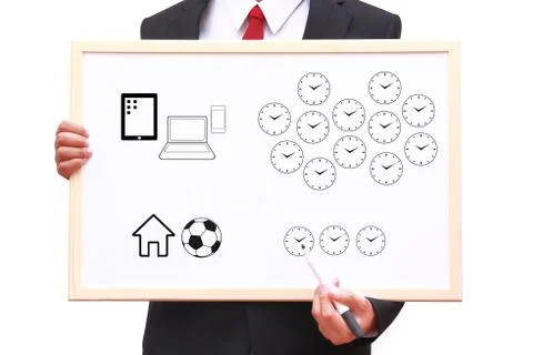 Spend time electronic device concept Stock Photos