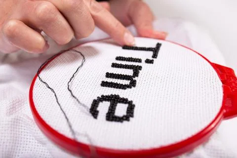 Spend time sewing Stock Photos
