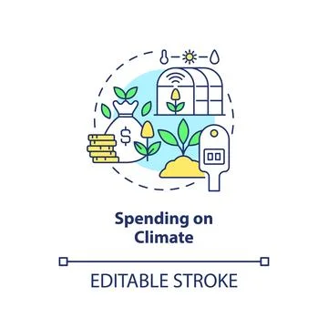 Spending on climate concept icon Stock-Illustration
