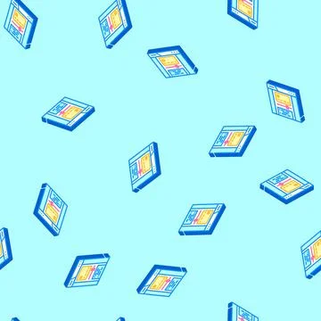 Spending limits budget planning isometric icon seamless pattern イラスト素材