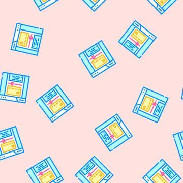 Spending limits budget planning vector seamless pattern Stock Illustration