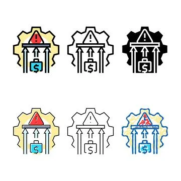 Spending limits budget variations planning color icon vector Stock Illustration