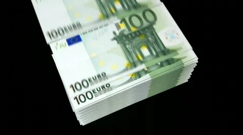Spending money, euro Stock Footage