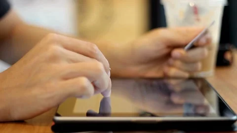 Spending money on internet security numbers and registration or debit Stock Footage 265929027