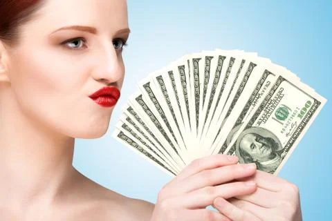 Spending money. Stock Photos