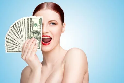 Spending money. Stock Photos