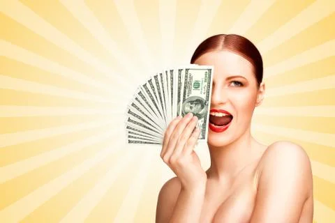 Spending money. Stock Photos