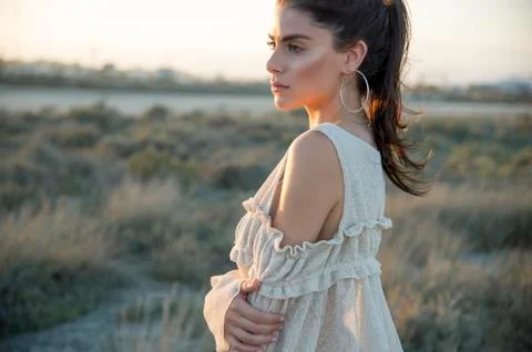 Spending some time for herself. 写真素材