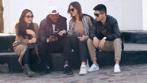 Spending time with friends Stock Footage 89696151