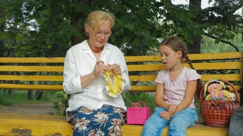 Spending Time With Grandmother Stock Footage 52689686
