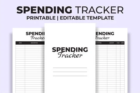 Spending Tracker KDP Interior Stock-Illustration