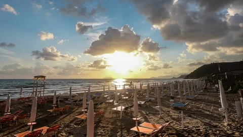 Sperlonga sunset italy Vídeo Stock 95219981