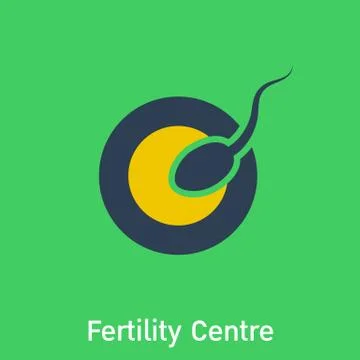 Sperm and egg cell logo vector Stock Illustration