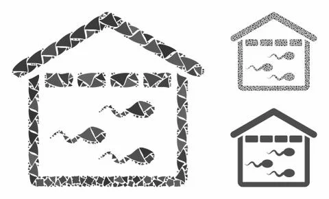 Sperm bank Composition Icon of Bumpy Items Illustrazione stock