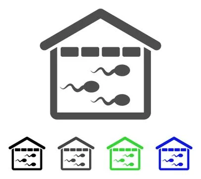 Sperm Bank Vector Icon Illustrazione stock