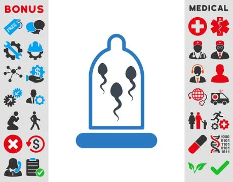 Sperm In Condom Icon Stock-Illustration