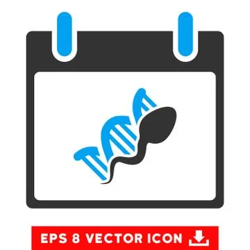 Sperm DNA Replication Calendar Day Vector Eps Icon Illustration