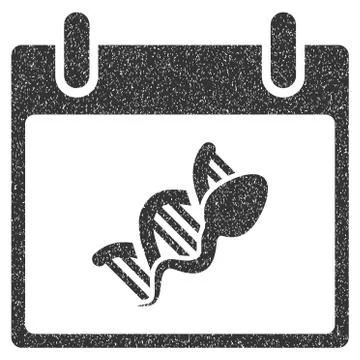 Sperm DNA Replication Calendar Day Grainy Texture Icon 스톡 일러스트
