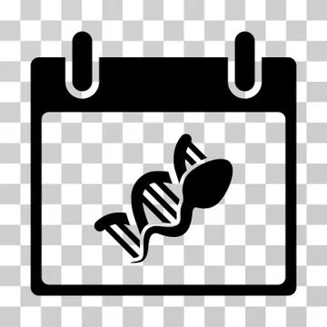 Sperm DNA Replication Calendar Day Vector Icon Illustration