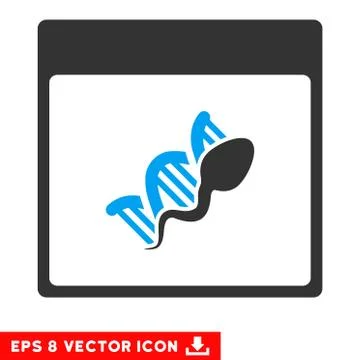 Sperm DNA Replication Calendar Page Vector Eps Icon Illustrazione stock