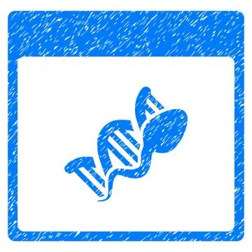 Sperm DNA Replication Calendar Page Grainy Texture Icon Illustrazione stock