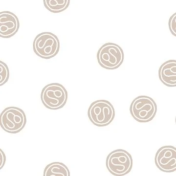 Sperm in egg glyph vector seamless pattern Stock Illustration
