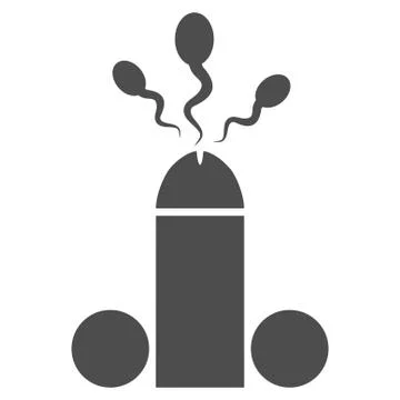 Sperm Ejaculation Flat Icon Stock Illustration