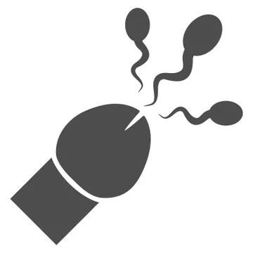 Sperm Ejaculation Flat Icon Stock Illustration