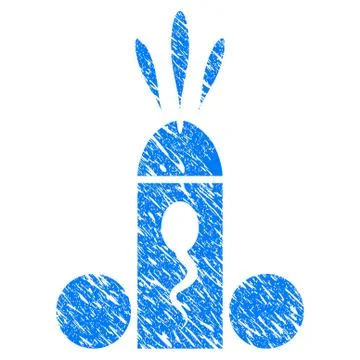 Sperm Ejaculation Grunge Icon Stock Illustration