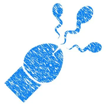 Sperm Ejaculation Grunge Icon Stock Illustration