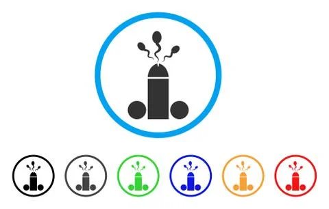 Sperm Ejaculation Rounded Icon Stock Illustration