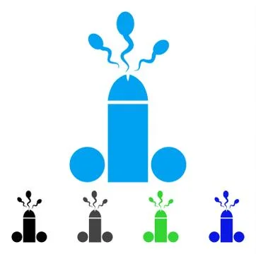 Sperm Ejaculation Vector Icon Stock Illustration