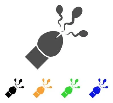 Sperm Ejaculation Vector Icon Stock Illustration