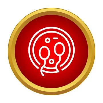 Sperm fertilizing an egg icon representing reproduction Stock Illustration