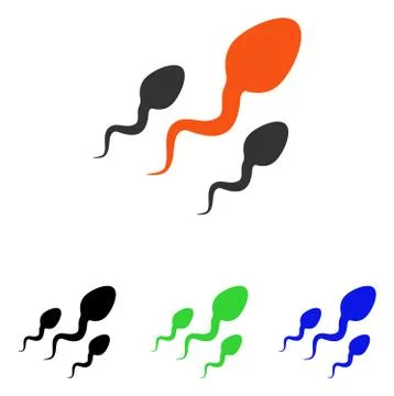 Sperm Flat Vector Icon Illustrazione stock
