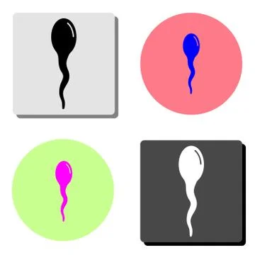 Sperm. flat vector icon Stock Illustration