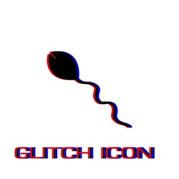 Sperm icon flat. Stock Illustration
