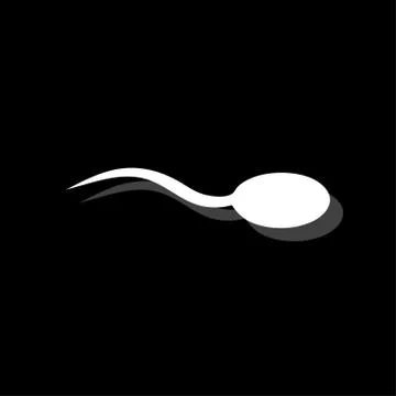 Sperm icon flat Stock Illustration