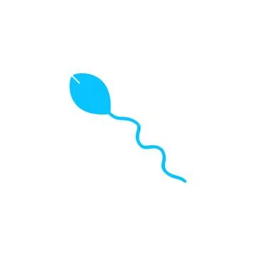 Sperm icon flat. Stock Illustration