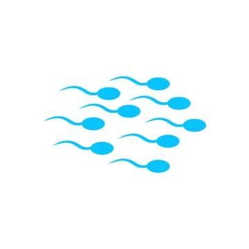 Sperm icon flat Stock Illustration