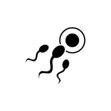 Sperm Icon In Flat Style Vector For Apps, UI, Websites. Black Icon Vector イラスト素材