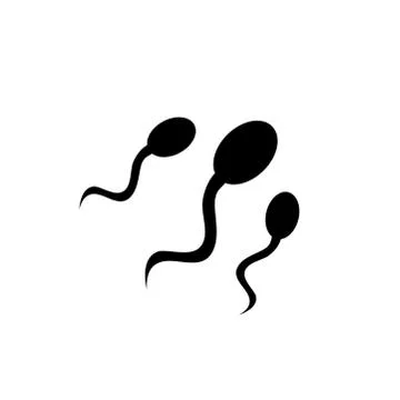 Sperm Icon In Flat Style Vector For Apps, UI, Websites. Black Icon Vector 스톡 일러스트