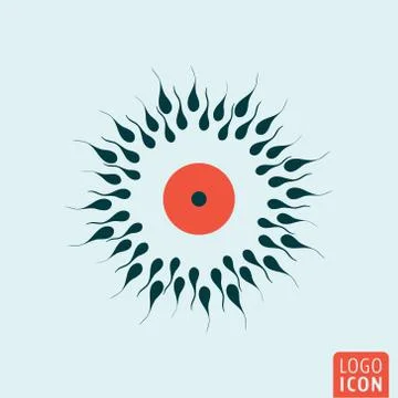 Sperm icon isolated Stock Illustration